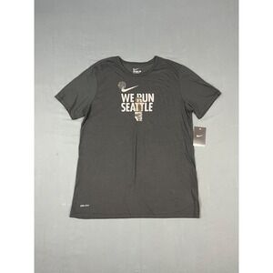 Nike We Run Seattle Shirt Mens Black L Short Sleeve Dri Fit Athletic Cut